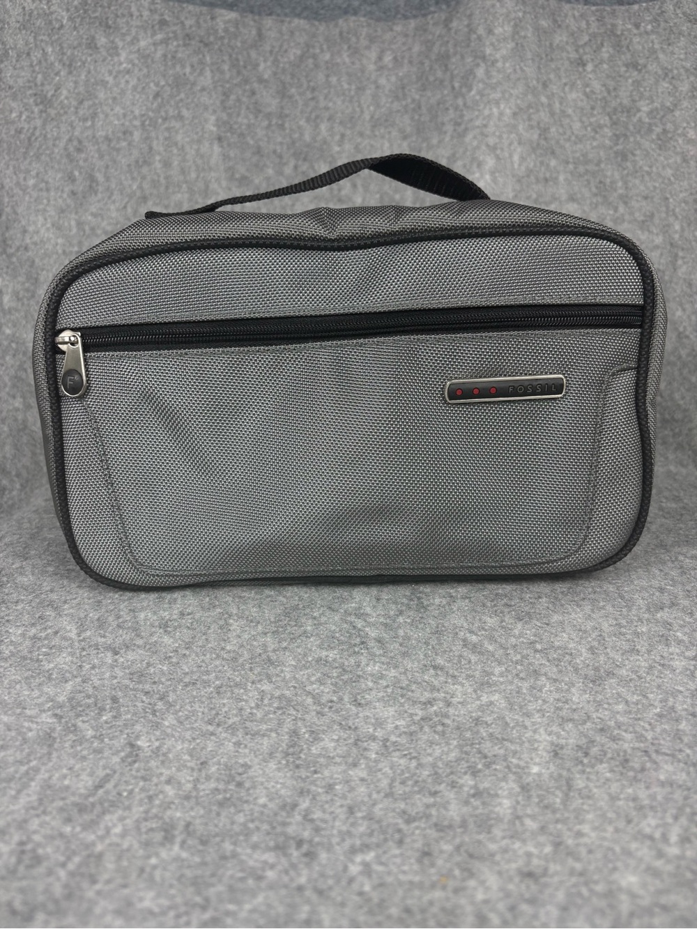 Fossil Gray Hanging Travel Toiletry Organizer Bag